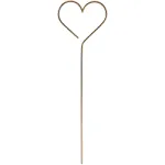 Iron Heart Shaped Trellis, Antique Brass Finish