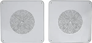 (2) Rockville MS81 Metal 8" 70v Commercial Background Music PA Ceiling Speakers