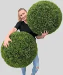 365 Curb Appeal 23" XL Topiary Balls (Better Than A Boxwood, 2 topiary balls (4 Halves))