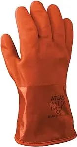 Atlas #460XL-10.RT Unisex Indoor/Outdoor Coated Work Gloves Orange XL ~ 2-Pack