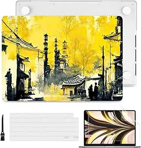 Batianda Case for New MacBook Pro 16 inch M3 2023 2021 Release Model A2485/A2780 with M2 M1 Pro/Max Chip,3D Designed Hard Shell with Keyboard Cover & Screen Protector, Autumn Ink Painting