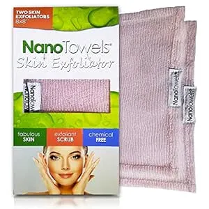 New. Nano Towels “ Skin Exfoliate 8x8” Chemical Free, Exfoliant Scrub, New