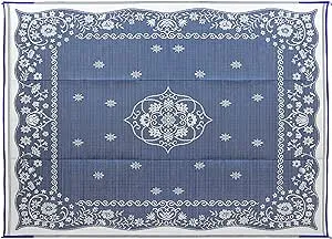 Camco 42851 Oriental Awning Leisure Mat-Blue 9' X 12'