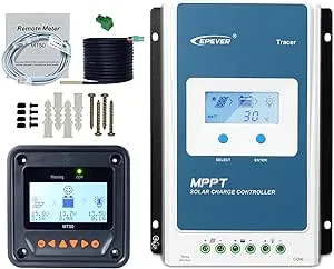 EPEVER MPPT Solar Charge Controller 30A Tracer3210AN + Remote Meter MT50+RTS