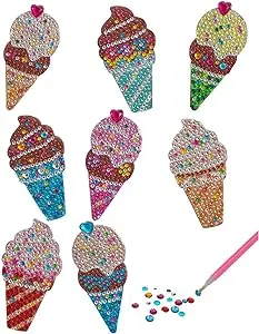 Ice Cream Diamond Painting Magnets Set - 8Pcs