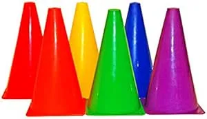 MASSC9S Rainbow Cones Set, 11" Height, 11" Wide, 25" Length (6 per Set)