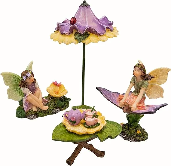 Fairy Garden Accessories with Garden Fairy Figurines - Adorable Fairies for Fairy Gardens, Cute Fairy Garden Miniatures with a Fairy Furniture Kit