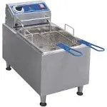 Globe PF16E Countertop Electric Stainless Steel Fryer,Manual Reset