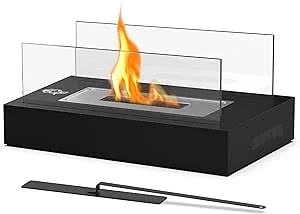 Seraphim Rectangular Tabletop Fire Pit| Indoor/Outdoor bioethanol Fire Pit| C...