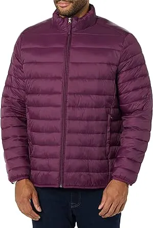 Amazon Essentials Men's Packable Lightweight Water-Resistant Puffer Jacket (Available in Big & Tall)