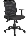 Boss Office Products Budget Mesh Task Chair with Arms in Black