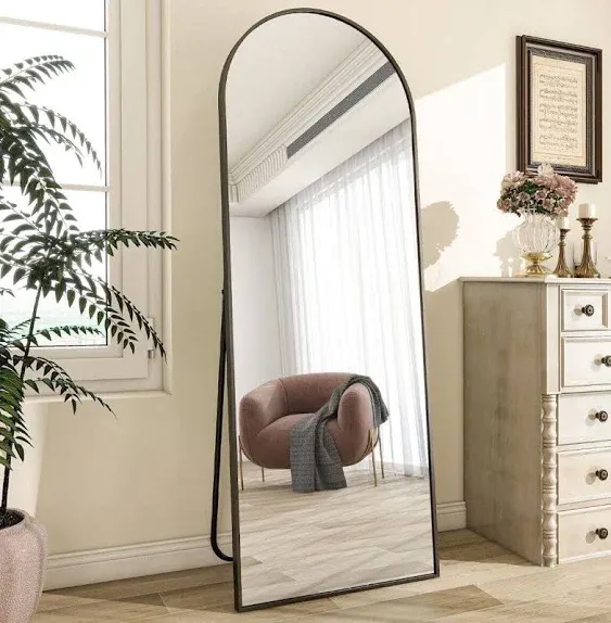 BEAUTYPEAK 64&#034;x21&#034; Full Length Mirror Arched Standing Floor Mirror