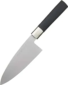 Kai Wasabi Deba Knife 6", Traditional Japanese Knife For Fish And Poultry, Stainless Steel Blade, Comfortable Handle, Handcrafted Japanese Kitchen Knives