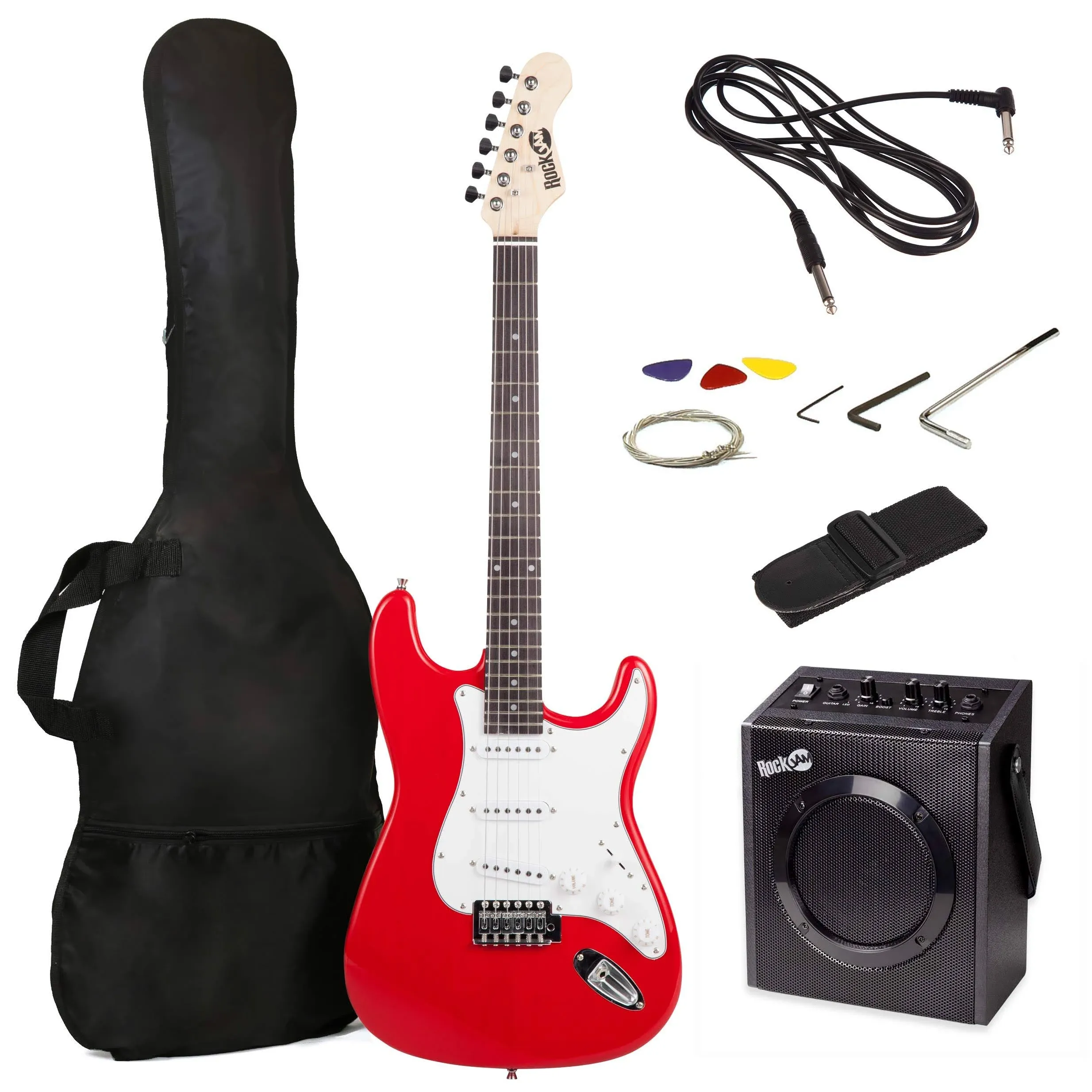 Electric Guitar Superkit with 10-Watt Amp, Gig Bag, Picks &amp; Online Lessons 6 Str