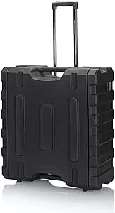 Gator Cases Pro Series Rotationally Molded 4U Rolling Rack Case with 19" Depth, Tow Handle & Recessed Wheels; Made in USA (G-PROR-4U-19)