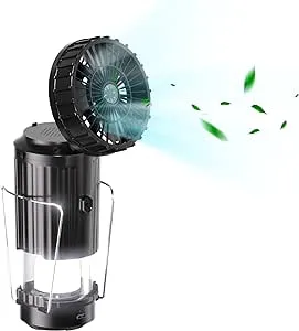 Solar Camping Lantern with Fan Built in Speaker Bluetooth Connection