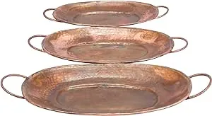 Deco 79 Rustic Metal Tray, 27"x24"x22", Copper