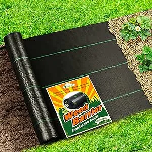 Weed Barrier Landscape Fabric Heavy Duty, 6FT x 300FT Thicken Garden Fabric Weed Mats, Durable Weeds Control Mulch Breathable Weed Cloth for Landscaping Weed Blocker Garden Bed Cover