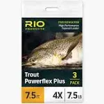 Rio Powerflex Plus Leader 7.5ft 5X 3 pack