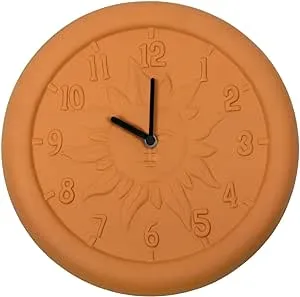 Poolmaster 52550 Indoor or Outdoor 12-Inch Terra Cotta Clock