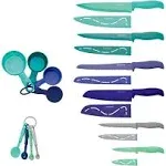 Farberware Resin Cutlery Set, 23 Piece, Multicolor Cool