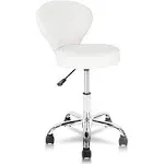 KLASIKA Rolling Swivel Salon Stool Chair with Back Support Adjustable Hydraulic for Office Massage Facial Spa Medical Drafting Tattoo Beauty Barber