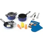 Learning Resources Pretend & Play Pro Chef Set, Kitchen Toys for Kids, Pretend Kitchen, Pots and Pans for Kids, 13 Pieces, Ages 3+