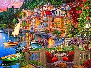 Vermont Christmas Company Italy's Lake Como Jigsaw Puzzle 550 Piece