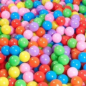 100 Pack Balls for Ball Tent, BPA Free Colorful Plastic Balls Baby Play Balls for Ball Pit, Bounce House, Baby Pool & Playhouse