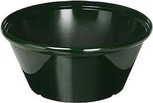 Gardener's Select Plastic Tulip Bowl Planter, Dark Green, 12-Inch