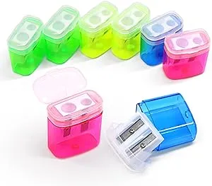 Dual Hole Manual Pencil Sharpeners - ForTomorrow 60 Pcs Colored Small Pencil ...