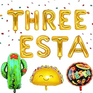 LaVenty Mexican Third Birthday Decoration Three Esta Decorations Three-esta ...