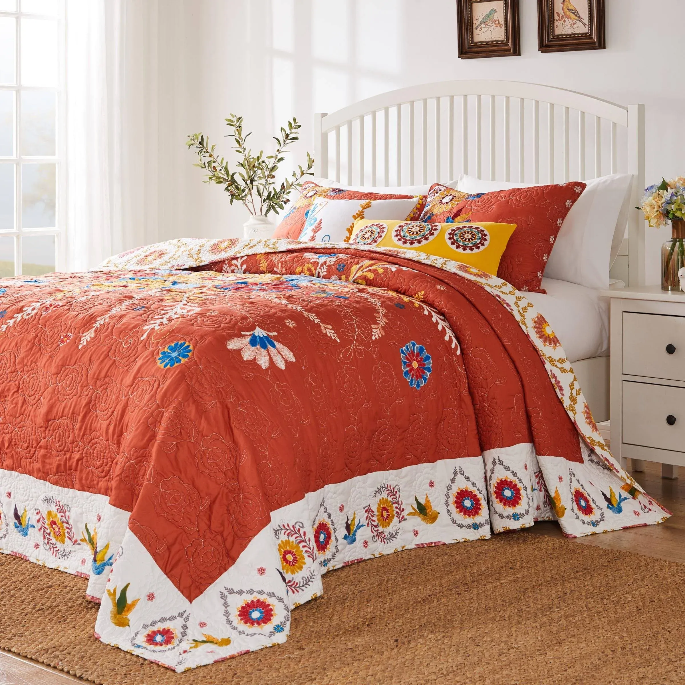 Topanga Quilt Set Barefoot Bungalow Size: Jumbo Queen Quilt + 2 Standard Shams