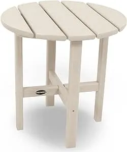 18 in. Sand Round Patio Side Table