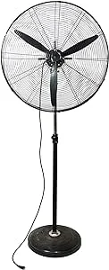 Northlight 30" Adjustable Height 3-Speed Oscillating Industrial Pedestal Fan