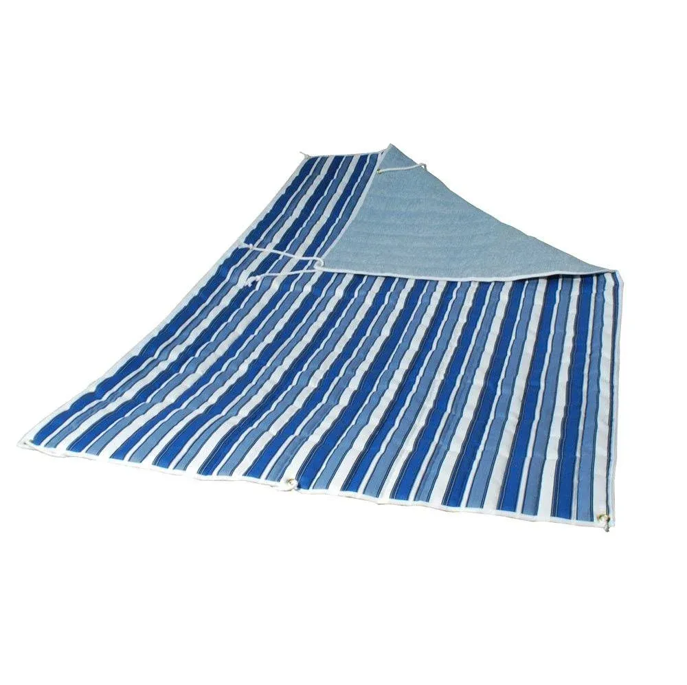 Algoma 2951-135142 Quilted Hammock Pad, Tropical Palm Stripe/Blue/Norway Powder Blue,Blue Multi