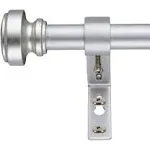 Decopolitan 3/4" Knob Curtain Rod, 36 to 72 Inches, Antique Silver