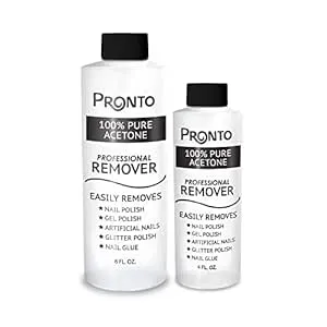 Pronto 100% Acetone Gel Nail Polish Remover - Gel Polish Remover for Nails | Acetone Nail Polish Remover & Acrylic Nail Remover