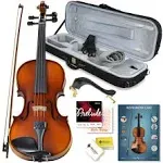 Bunnel Pupil Violin Outfit 1/2 Size Clearance By Kennedy Violins - Carrying Case and Accessories Included - Solid Maple Wood and Ebony Fittings RB300