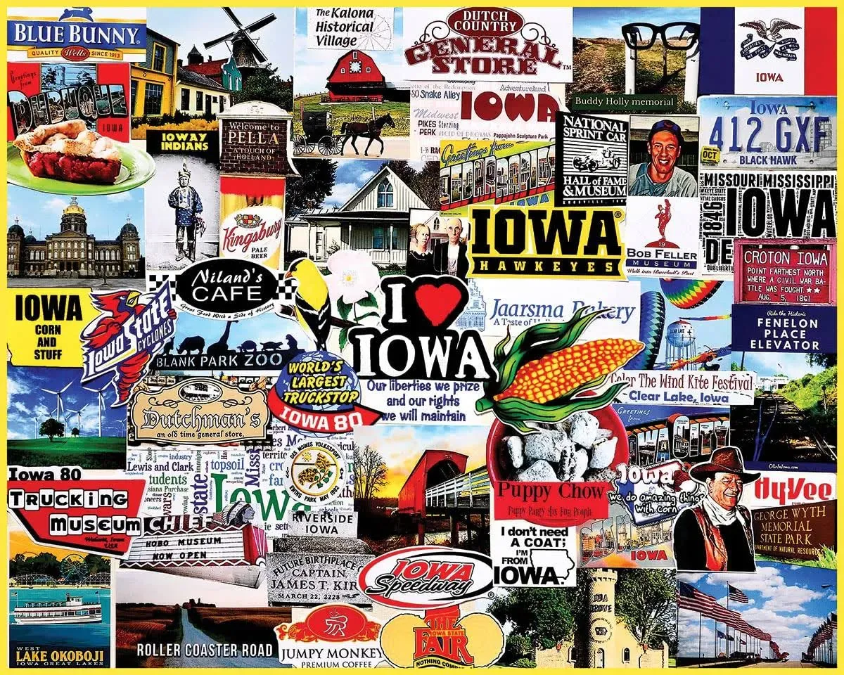 White Mountain - I Love Iowa, 1000 Piece Jigsaw Puzzle