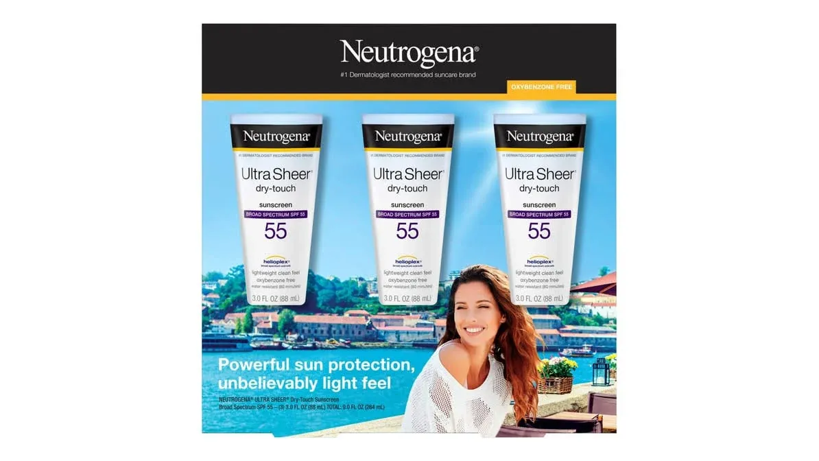 Neutrogena Ultra Sheer Dry-Touch Sunscreen Lotion, 3 ct.