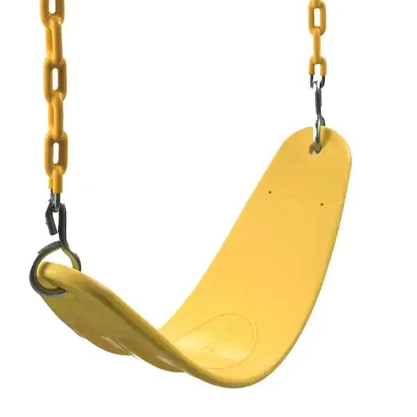 Swing-N-Slide Playsets Yellow Heavy-Duty Belt Swing Seat with Yellow Chain WS 4885