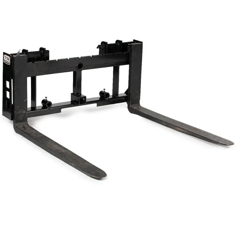 Titan Attachments Pro Series Pallet Fork Frame, 42&#034; Pallet Fork Blades, SSQA