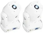 (2) Rockville Rock SPOT 260W White DJ Moving Head LightsWireless DMX+Prism+Gobos