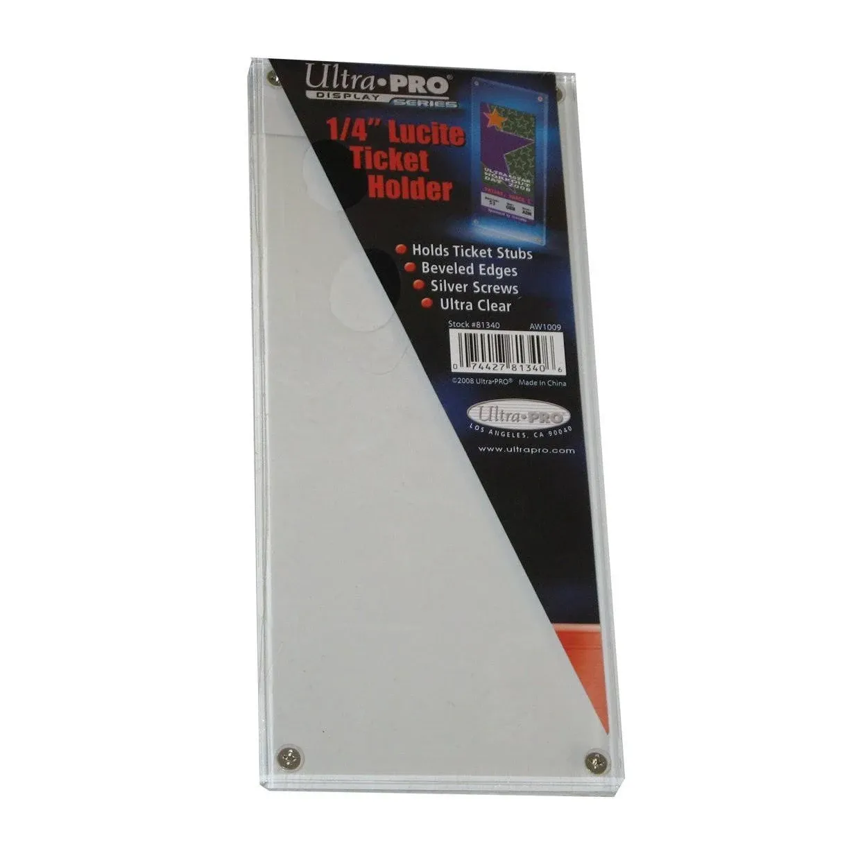 Lucite Ticket Holder for 2-1/2" X 7" Ticket Stubs | Ultra PRO International