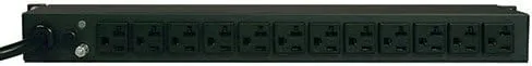 Tripp Lite Metered PDU, 20A, 12 Outlets (5-15/20R), 120V, L5-20P/5-20P Input, 6 ft. Cord, 1U Rack-Mount Power (PDUMH20-6)