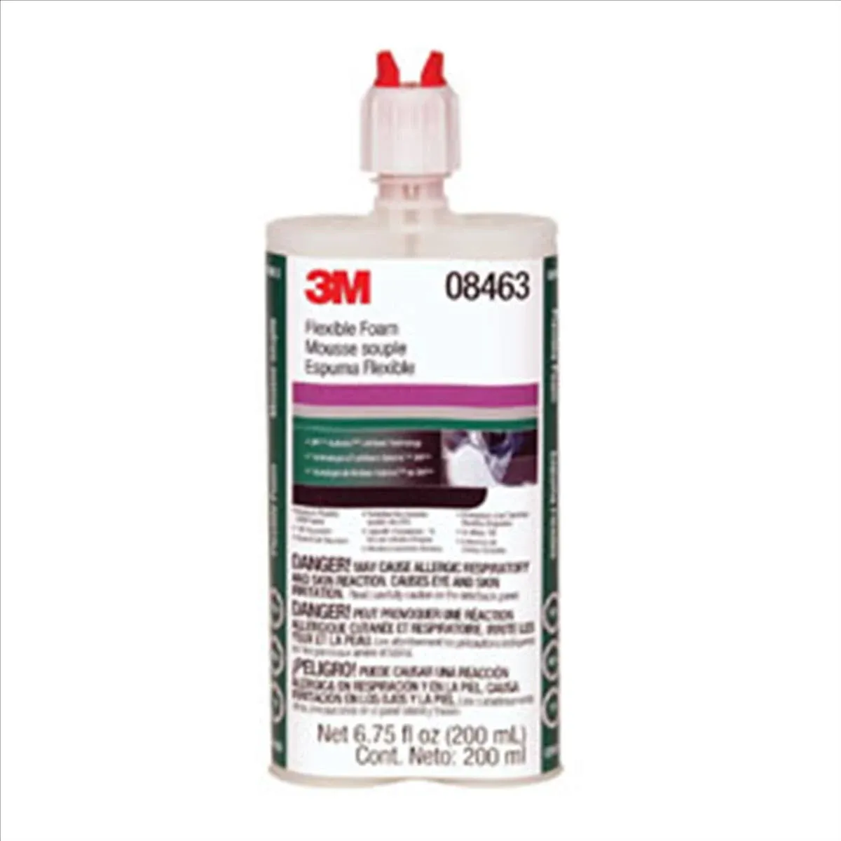 3M Flexible Foam 08463, Urethane, Moisture Resistance, Fast, Sound Deadening, 200 mL Cartridge, Factory