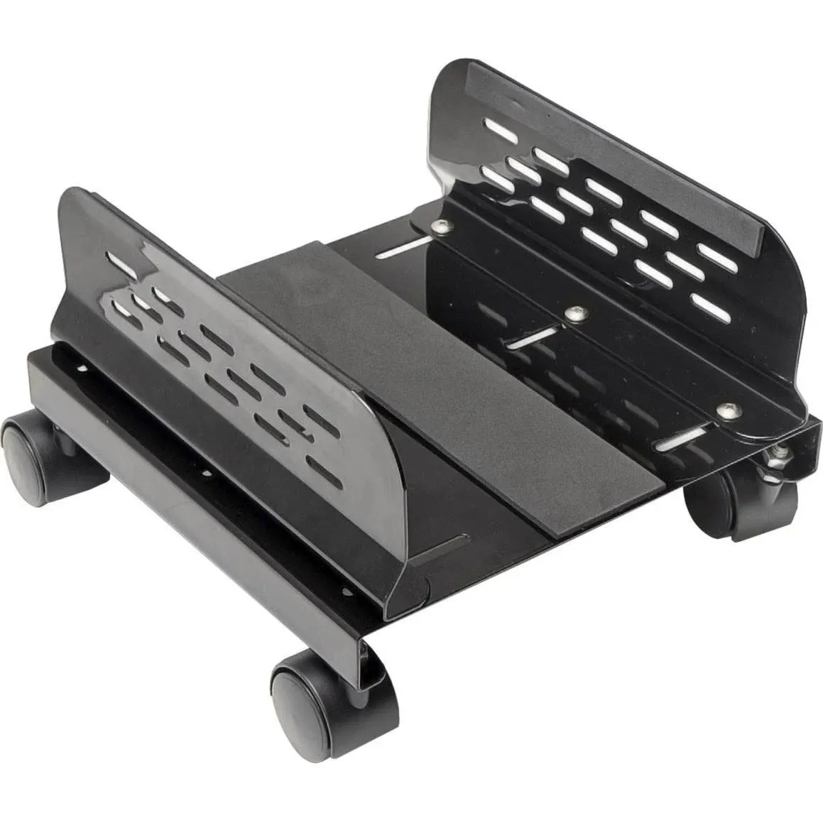 IO CREST Black Computer Stand with Caster Wheel (SY-ACC65057)