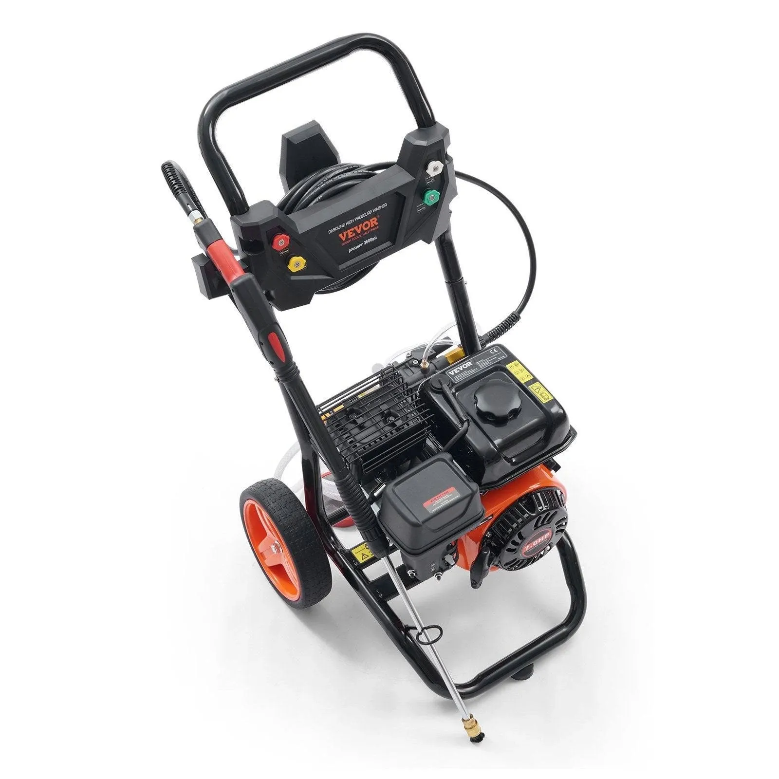 3600PSI Gas Pressure Washer Cold Water Gas Powered Washer 2.6GPM 210cc 5 Nozzles