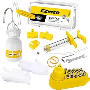 Brake Bleed Kit Bicycle Hydraulic Disc Brake Oil Mineral for Shimano, MAGURA, TEKTRO, SRAM Series Bike Brake Repair Tools, 2022 STD Metal joint